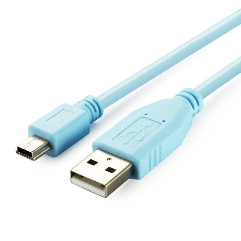 互換シスココンソールケーブルUSB、2メートルライトブルー、AからミニB、Cisco CAB-Console-USB、37-1090-01、ルーター、スイッチ、ファイアウォールの交換用 