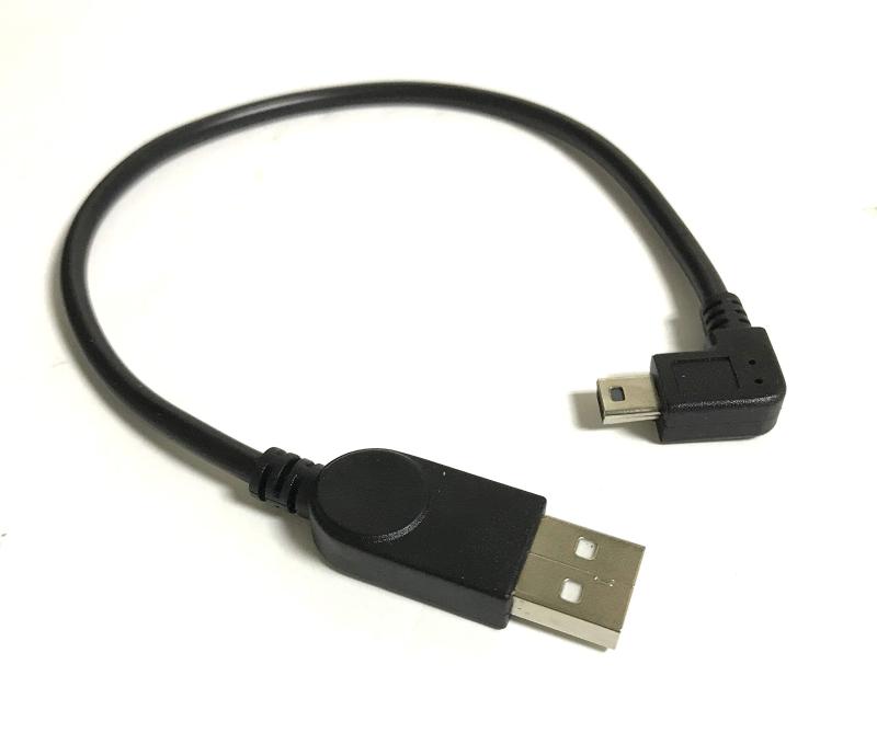 Access < 25cm > 右L型 ミニUSB 充電ケーブル miniUSB L字 ケーブル USB A端子 オス - USB mini-B端子 オス Mini19-RL