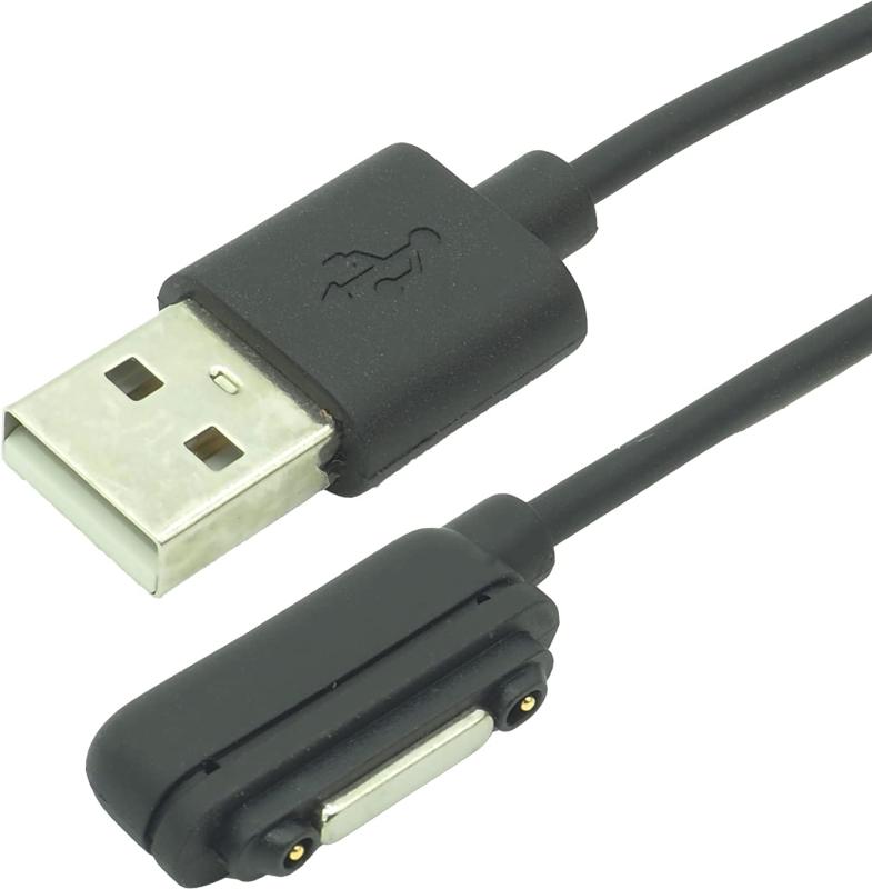 SONY用 Xperia Z Ultra/Z1/Z1 f (Z1 s)/Z2/Z3 用 USB マグネット 充電ケーブル 黒