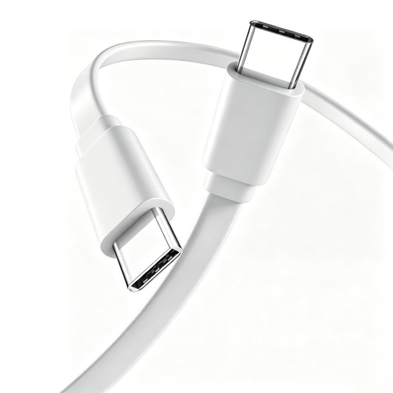 USB Type-C ケーブル LpoieJun 60W PD対応 3A 急速充電 【平型・高耐久TPE/断線防止】 USB2.0 データ転送 スマートフォン タブレット ノートPC 周辺機器 互換