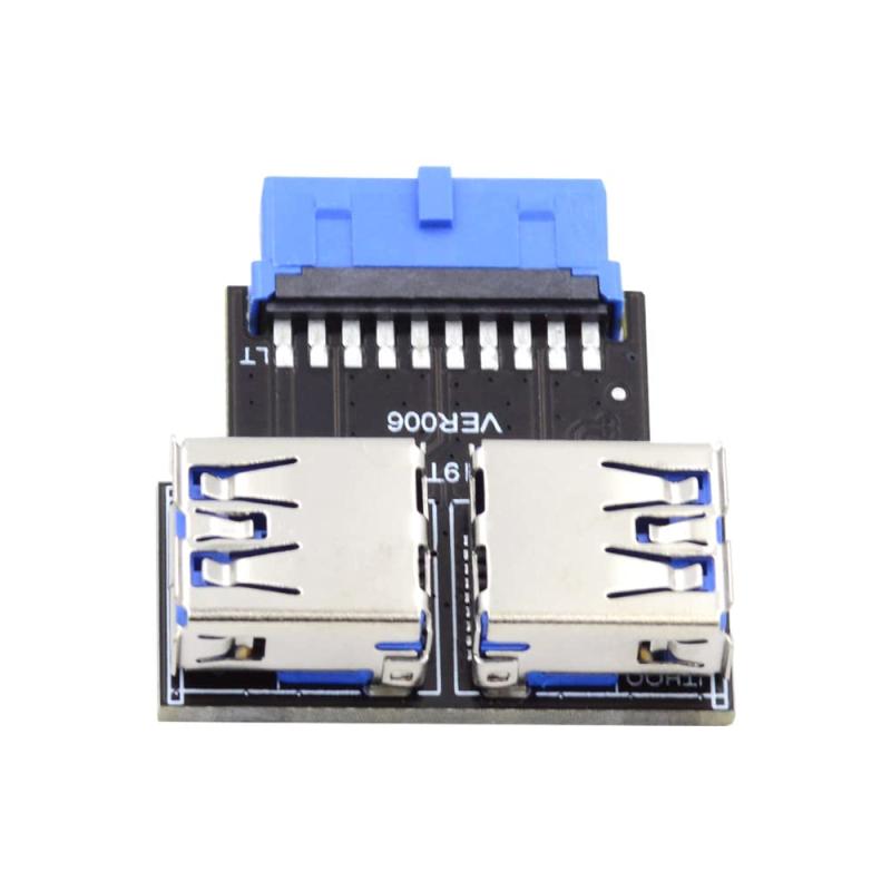 NFHK 5Gbps 19ピン 20ピン USB 3.0 フロントパネルヘッダー - PCI-E 1X Express Card VL805 アダプター デスクトップコンピュータマザーボード用