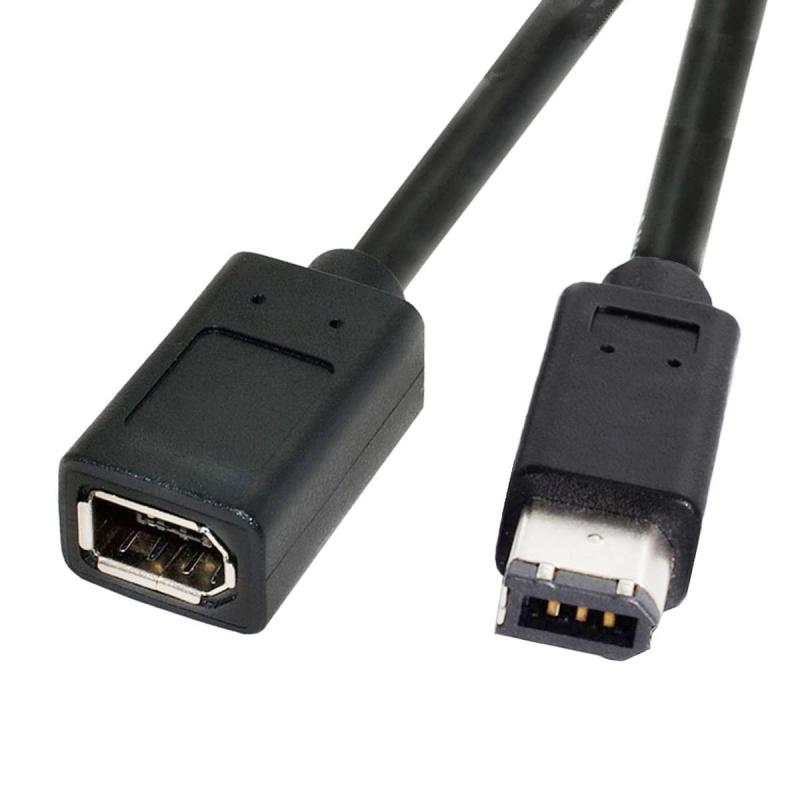 CY 6ピンから6ピン ファイアワイヤー 400 からファイアワイヤー 400 6-6 ilink ケーブル IEEE 1394 1.8m ブラック