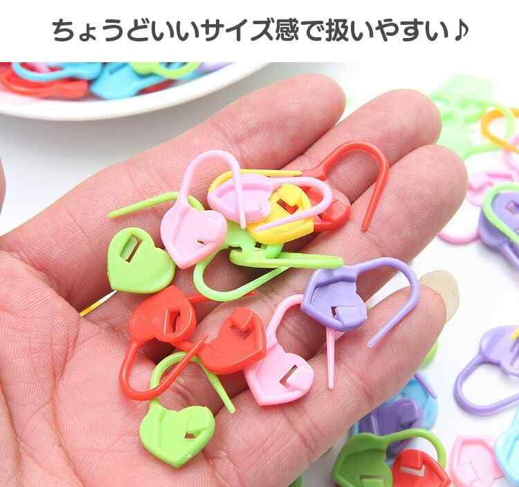 prendre 段数マーカー ロック式 ハート型 90個セット段数リング ステッチマーカー マーカー 段数 段かぞえマーカー かぎ針 かわいい おしゃれ 編み物 編み目 ハンドメイド DIY 手芸 ツール マー stellarshop-10269848 stellarshop サンプル画像3
