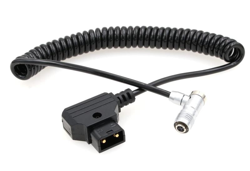 ZBLZGP Dタップから直角 XS6 4ピンメスプラグコイル電源ケーブル IKAN PortKeys BM5 BM7 HH7 HS7Tモニター用