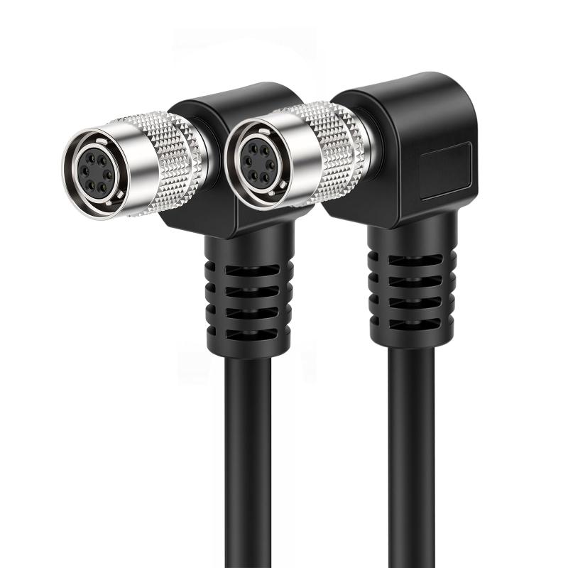 ZBLZGP エルボ Hirose 6ピンメスからエルボ Hirose 6ピンメスケーブル 工業用Basler CCDカメラ用 (3M)