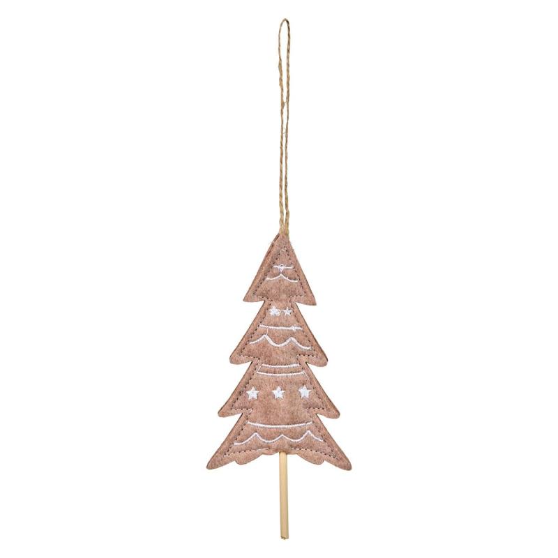 東京堂(Tokyodo) クリスマス オーナメント 装飾 フェルツリーオーナメント ライトブラウン W7×D0.5×H15cm 2個入 XO000071-008 stellarshop-10227027 stellarshop パッケージ画像