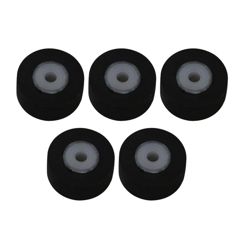 Yibuy 5-Pack Recorder Belt Pulleys, Musical Instrument Accessories, 11.5x5x2mm, Rubber, Black