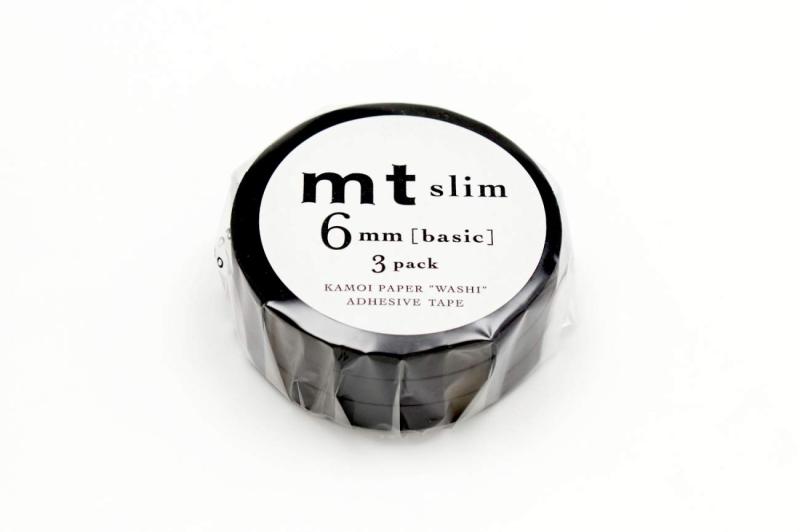 カモ井 mt マスキングテープ slimテープ J マットブラック MTSLIM22 