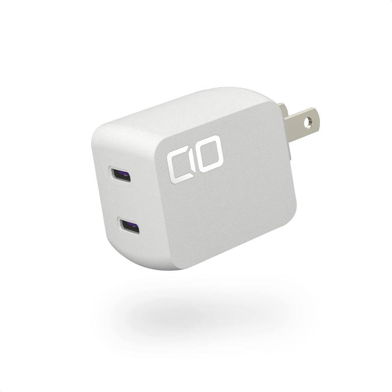 CIO NovaPort DUO 30W 2ポート(USB-C×2) GaN充電器 PD/QC対応 急速充電（ホワイト） CIO-G30W2C-WH充電器