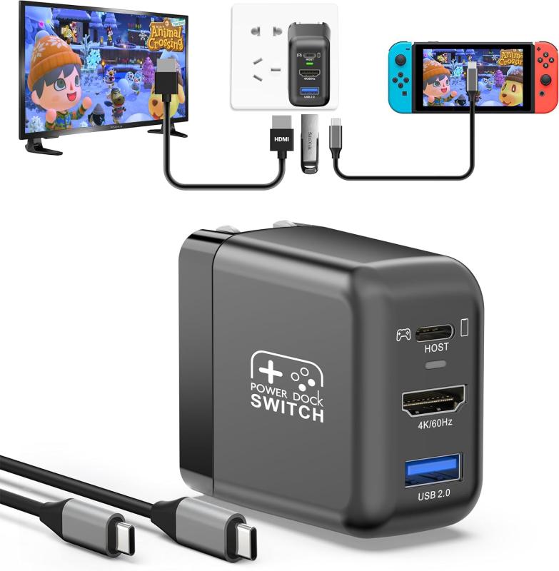 TreasLin SwitchドックSwitch充電器多機能変換アダプター