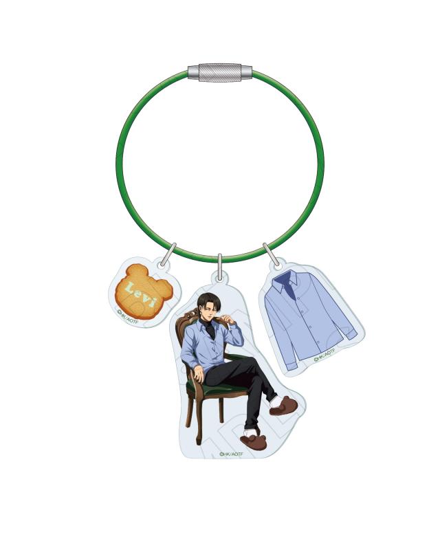3 oclock 進撃の巨人 リヴァイ ワイヤーアクリルキーリング