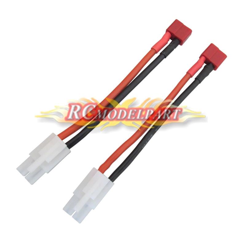 HOBBYPOWER 2pcs転換ケーブル Tamiyaオスコネクタ－TO ディーンズスタイル メスプラグケーブルfor ESCバッテリー Male Connector to Deans Style Female Plug Cable 80mm