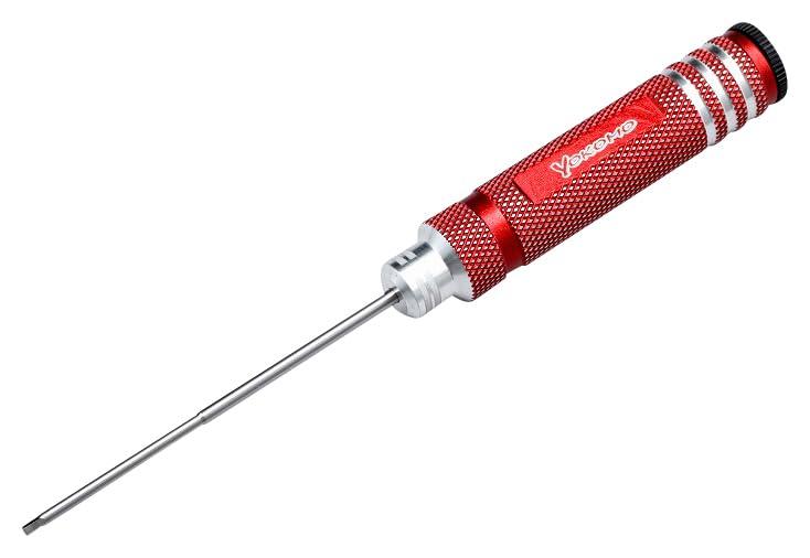 ヨコモ 2.0mm ヘックス ドライバー ワークス レンチ (赤) YT-20RTRAマシンの組み立て時に最も多用する3mmビスを締め付けるための2.0mmサイズの先端ビットとレッドアルマイトの鮮やかなアルミ製ハンドルのレーシーなパッケージ。