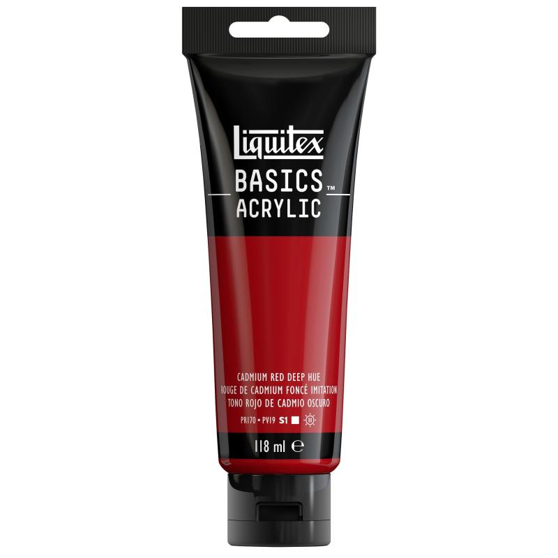 リキテックス(Liquitex) アクリル絵具 ベーシックス B-311 カドミウム レッド ディープ ヒュー 118ml 16005311 アクリル画 画筆 画材 初心者サイズ：4×6×18cm容量：118ml色：カドミウム レッド ディープ ヒュー重さ：200gワンタッチキャップ式