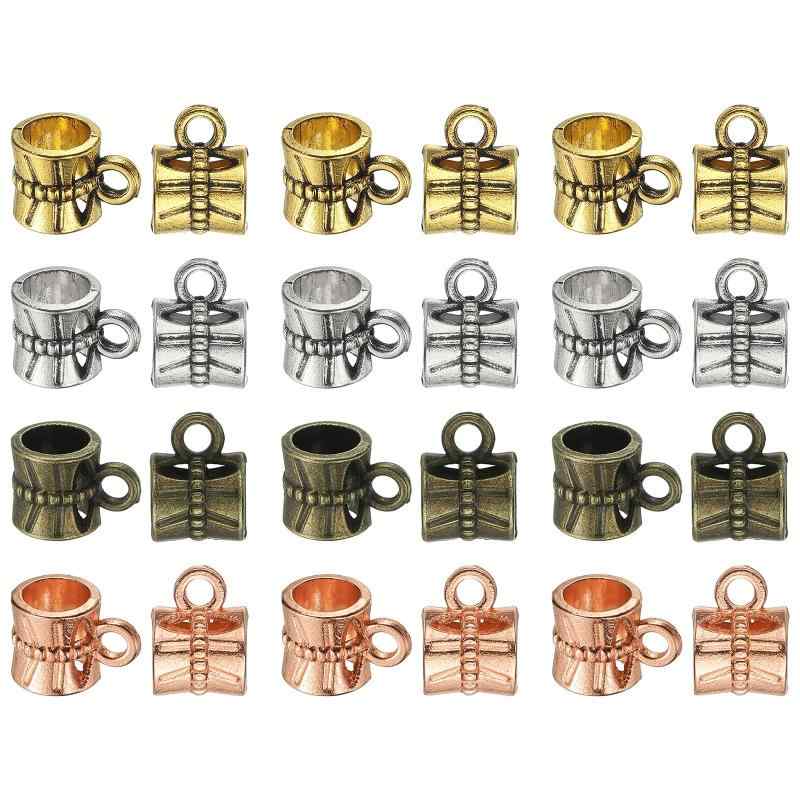 PATIKIL Hanger Beads, Spacer Beads Clasp Bail Tube,