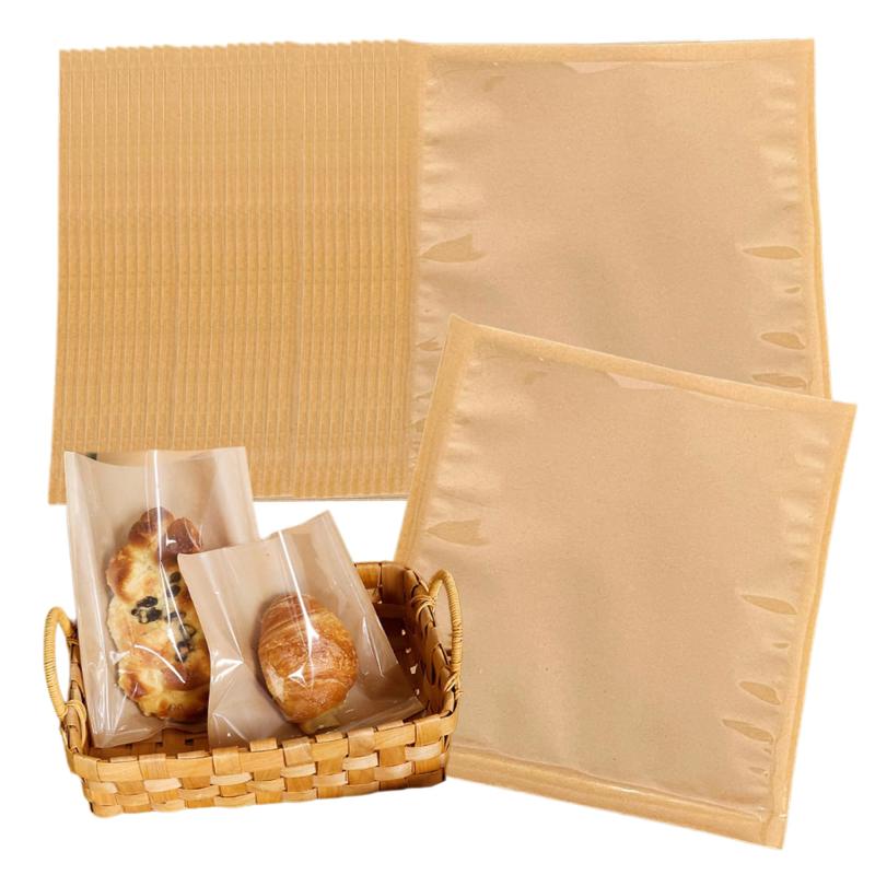 DEVENTORZ パン袋 焼きたてのパン袋 30枚入り 半透明紙 皮紙 デザート用包装袋 クロワッサン/トースト/ドーナツ用 分包用袋 防油 収納 粘着テープ付き 小分け 製菓用品 ベーキング包装【商品詳細】パン用袋は30枚入りの大容量パッケージで提供され、便利な密封シールが付いています。さらに、2つのサイズからお選びいただけますので、さまざまな保管ニーズに対応します。【商品素材】パン袋高品質の食品グレードクラフト紙を使用しており、直接食品に触れても安全です。内側は防水・防油性のあるコーティング紙で作られており、食品を乾燥かつ衛生的に保つことができます。【半透明デザイン】食パン袋ユニークな窓付きフィルム設計により、袋を開けずに中身を明確に確認できます。これにより、便利で衛生的な商品表示が可能になり、美味しさを簡単に見せることができます。【頑丈な底部】パンの袋先進的な封止技術を使用して底部を強化し、より頑丈で耐久性があります。漏れや破損を効果的に防ぎ、食品に全面的な保護を提供します。【幅広い用途】このパン用袋は、自宅で作ったビスケット、キャンディー、ケーキなどの甘味を保管するのに最適です。また、サンドイッチ袋、揚げ物袋、ベーキング用品袋、キャンディーバッグとしても大変便利です。家庭での日常使用、ベーキング愛好家向け、またはギフト包装にも対応でき、多様なニーズを満たします。