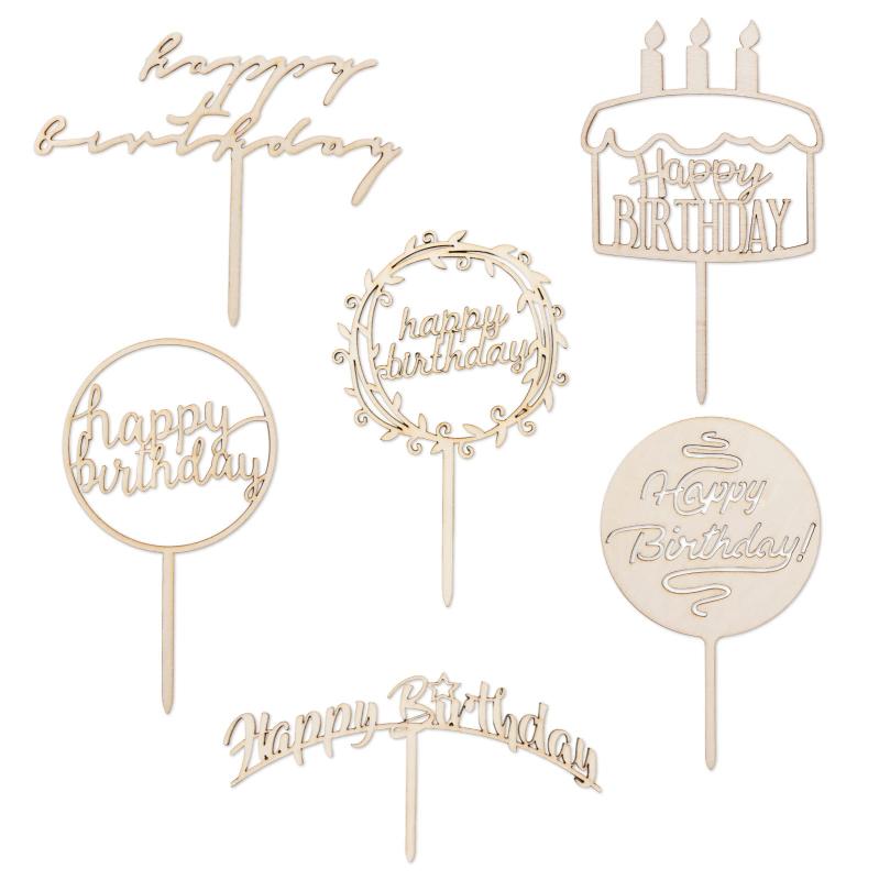 Paready ケーキトッパー 誕生日 ケーキ飾り 12点セット ケーキ挿入カード Happy Birthday ハッピーバースデー ケーキデコレーション バースデーケーキ 飾り 装飾