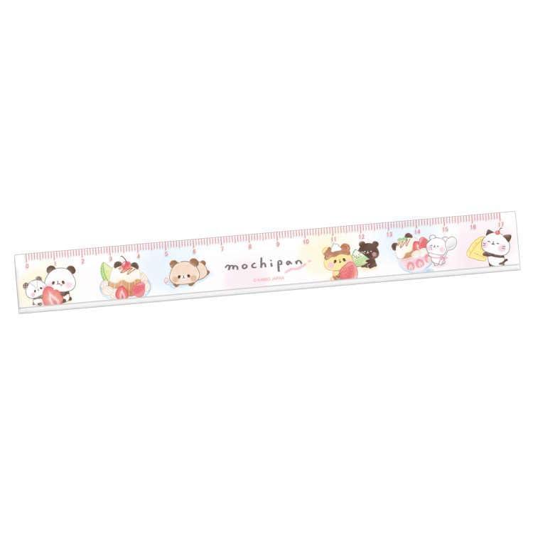 カミオジャパン もちもちぱんだ スリム17cm定規 フルーツパーティ じょうぎ スケール コンパクト 254541