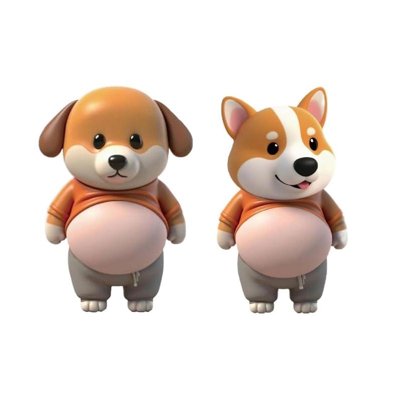 おなかぷにぷにシール 柴犬 3D 立体 お腹 シール ステッカー かわいい子犬のステッカー ぷっくりお腹 いぬ お揃い 手帳 シール交換 スマホデコ ノート 解消おもちゃ stellarshop-10321986 stellarshop サンプル画像2