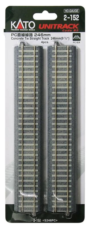 KATO HOゲージ PC直線線路 246mm 4本入 2-152 鉄道模型用品