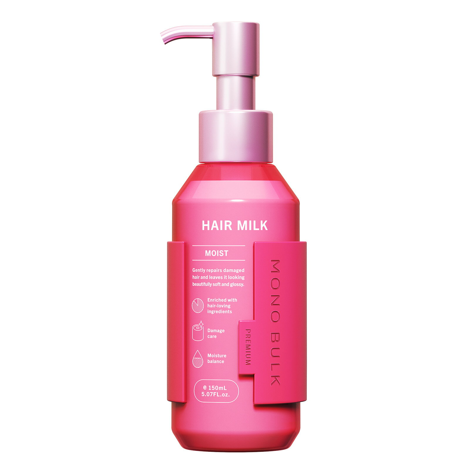 ヘアミルク｜ MONO BULK モノバルク モイスト｜ヘアトリートメント スタイリング 水分プランパーヘアミルク 生コラーゲン 高保水 PPT系洗浄成分 キューティクル ダメージ補修 ヒートプロテクト うるツヤ髪 美容液 150mL [本品]