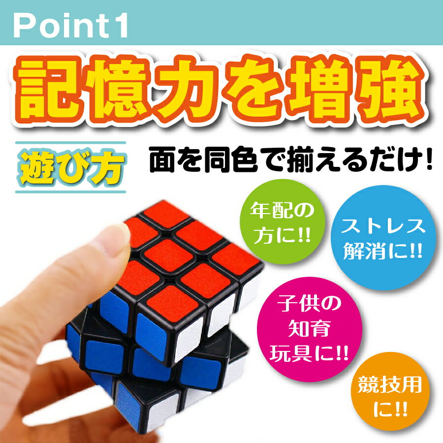 ＊スピードキューブ　ルービックキューブ　３×３×３　立体パズル　脳トレ　知育玩具