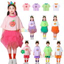 女の子 男の子 団体服 演出服 半袖 Tシャツ ピンク パープル グリーン ホワイト 男女兼用 かわいい Tシャツ りんご柄 ぶどう柄 梨柄 ミカン柄 キッズダンス 人気 おしゃれ tシャツ 半袖 丸首 クラス活動 スポーツ大会 普段着 通学着 運動着 通園着 夏着 100-180