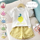 送料無料 韓国子供服 セットアップ 女の子 男の子 夏服 上下セット キッズ かわいい りんご柄 桃柄 ぶどう柄 ガラス柄 マンゴー柄 セットアップ 子ども服 半袖Tシャツ+ショートパンツ ユニセックス 夏着 ルームウェア 部屋着 パジャマ プレゼント 80 90 100 110 120 130