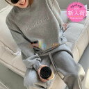 【限定!8%OFFクーポン】セットアップ レディース 春秋冬 スウェットセット スポーツウェア 2点セット 長袖オーバー ロングパンツ 運動着/部屋着 カジュア...