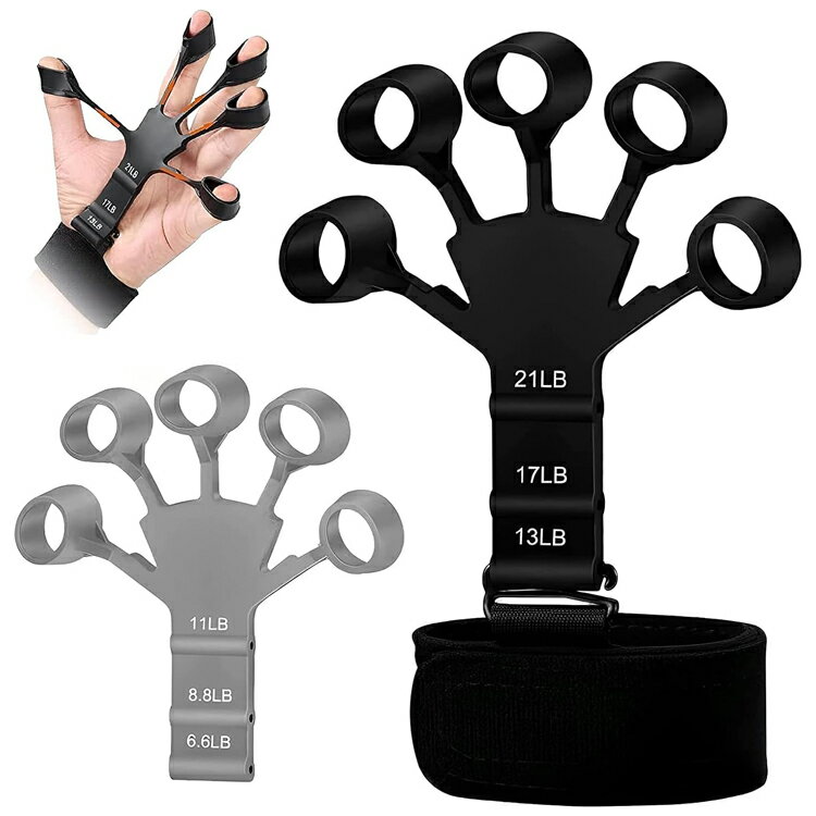 握力 トレーニング フィンガートレーナー フィンガーパワー パワーフィンガー 6つの抵抗調節可能 握力..