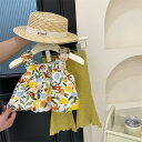キッズ セットアップ 女の子 子供服 夏服 tシャツ花柄ガウチョパンツ トップス ズボンおしゃれ 可愛い 韓国こども服 ベビー服 背中出し 通学 通園 入学 入園 シンプル 誕生日 プレゼント 140cm 130 120 110 100 90