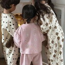 ルームウェア キッズ パジャマ 女の子男の子 子供服 セットアップ トップス 長袖 ロング丈パンツ ベビー服 部屋着 前開き上下セット ジュニア 韓国子ども服 お泊り おしゃれ 可愛い 誕生日 プレゼント 保育園 幼稚園 春 夏 秋 冬 100 110 120cm