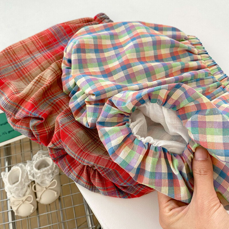 セットアップ キッズ ベビー服 女の子 tシャツ チェック柄ベスト綿 ロンパース 新生児 赤ちゃん 子供服 春夏トップス ショートパンツ おしゃれ 可愛い 入園 入学 幼稚園 保育園 66 73 80 90 100cm 1歳 2歳 3歳 誕生日 出産お祝い プレゼント お出かけ