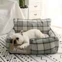 ペットベッド 四角形 猫 犬 洗えるチェック柄 ドームハウス クッション ペットハウス 猫用 小型犬用 中型犬用ネコベッド キャットハウス 犬用ベッド ペット用...