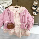 セットアップ 子供 ワンピース キッズ カーディガン 女の子 子供服 長袖ワンピース 花柄 トップス カットソー ベビー服 上下セット 卒園式 ピアノ 発表会 ...