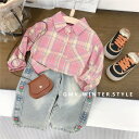 セットアップ キッズ 子供服 女の子 上下セット ジュニア ベビー服 シャツ ロングパンツ ジーパン長袖 トップス チェック柄シャツ 春秋 おしゃれ 可愛い ト...