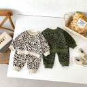 セットアップ キッズ ベビー服 2点セット男の子 女の子ヒョウ柄tシャツ春秋冬 長袖 ズボン 子供服tシャツ パンツ ジュニア 赤ちゃん ジーパン おしゃれ 可...