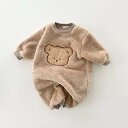 ベビー服 ロンパース 長袖 冬着 裹起毛カバーオール キッズ 厚手 女の子 男の子 帽子付き新生児 服 アウター 中綿コート 子供服 退院着 赤ちゃん ボディス...