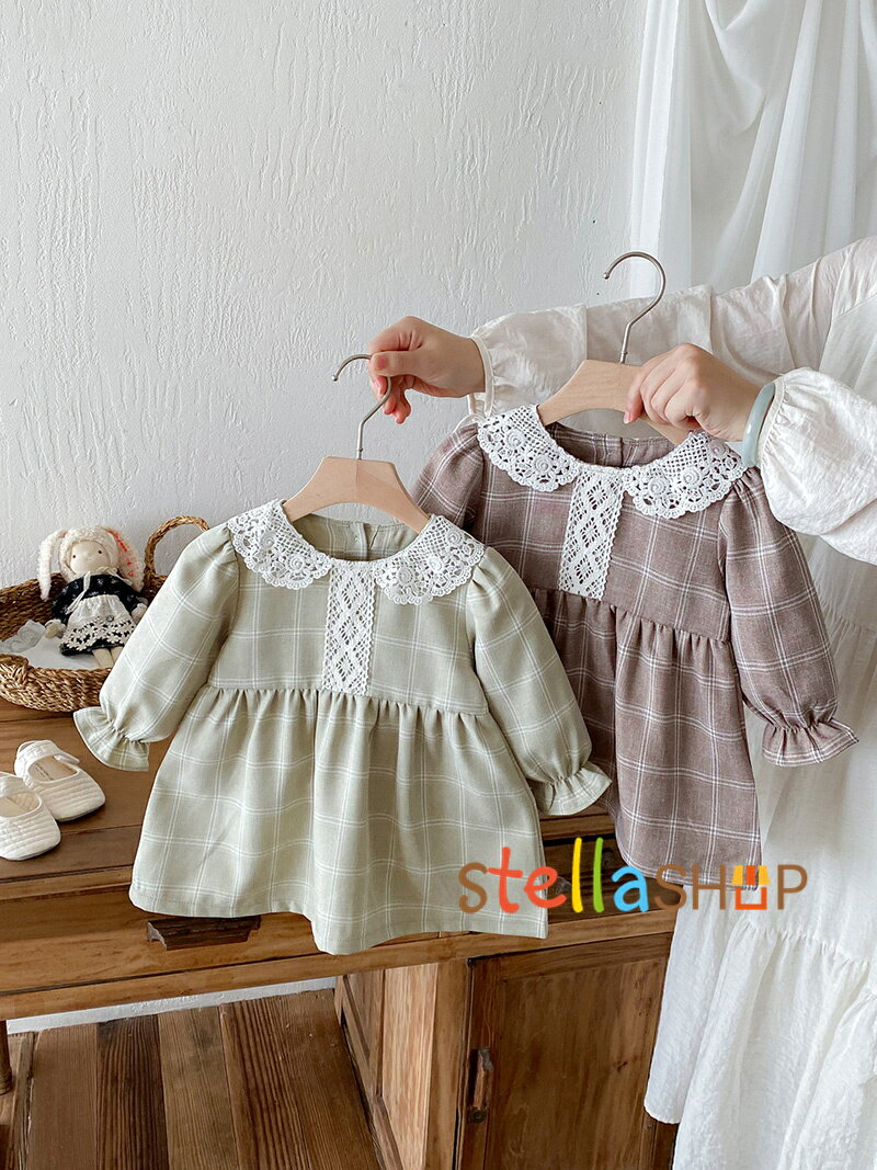 トレンチコート キッズ ベビー 女の子 ロングコート チェック柄 春秋冬 コート チュニック 子供服 ワンピース 赤ちゃん キッズコート キッズジャケット ガー...