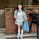 ワンピース キッズ ベビー服 女の子 2点セット ワンピース 長袖 春 夏 秋 子供服 レース 切り替えワンピース 可愛い 結婚式 七五三 入学 入園 幼稚園 ...