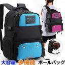 【6%OFFクーポン】バスケ サッカー リュック ボール収納 ジュニア キッズ 大容量 小学生 中学生 リュックサック ボールバッグ スポーツバッグ バッグパッ...