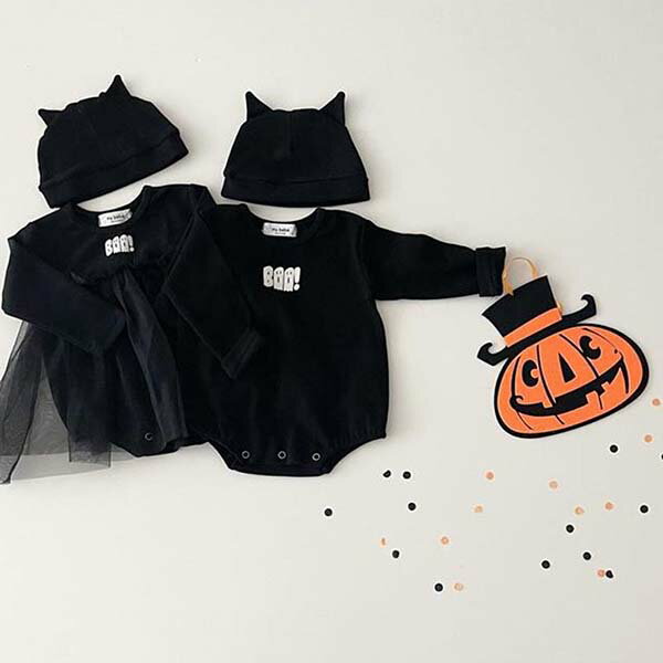 楽天stellashopハロウィン 服装 子供 ロンパース 長袖 ワンピース キッズ ベビー服 男の子 女の子 コスプレ 衣装 仮装 子供服 カバーオール 綿 新生児 赤ちゃん おしゃれ 可愛い Halloween 演出服 66cm 73cm 80cm 90cm 出産お祝い プレゼント 保育園 幼稚園 春秋冬