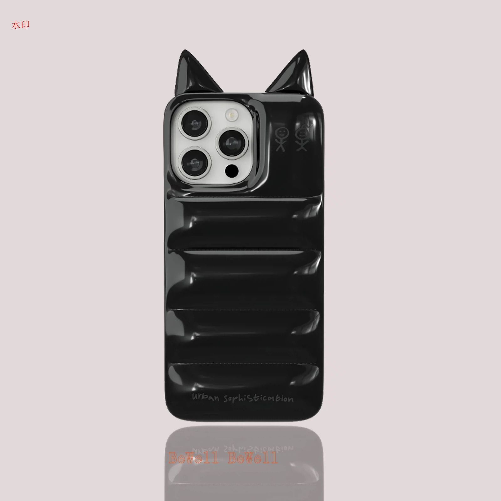 Rakuten - 新品未使用 iPhone16ケース 人気 猫の耳 iphone15ケース iphone14proケース 人気 iphone13ケース 多機種対応 黒