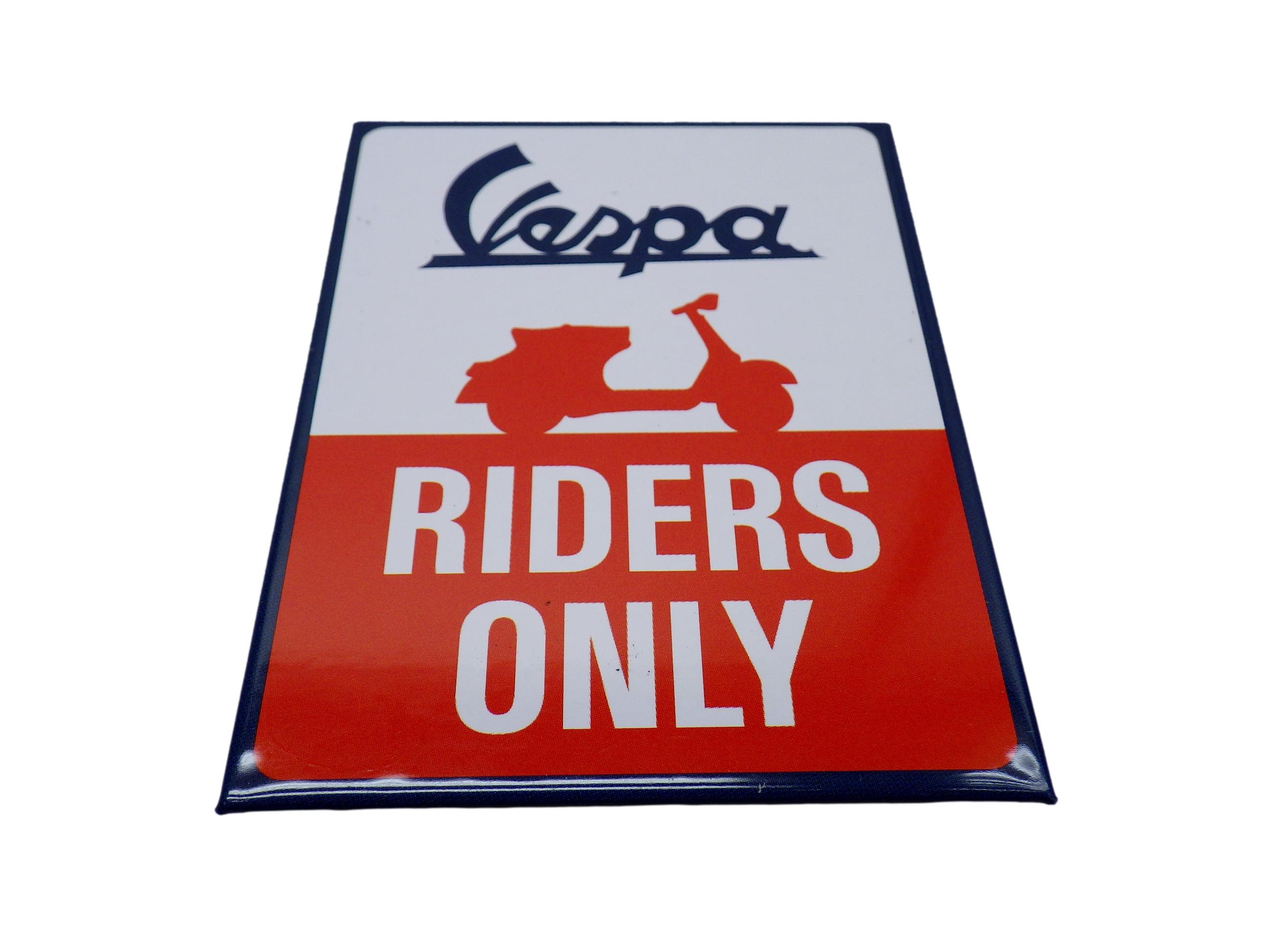 Vespa RIDERS ONLY マグネットステッカー マグネットシート ベスパ