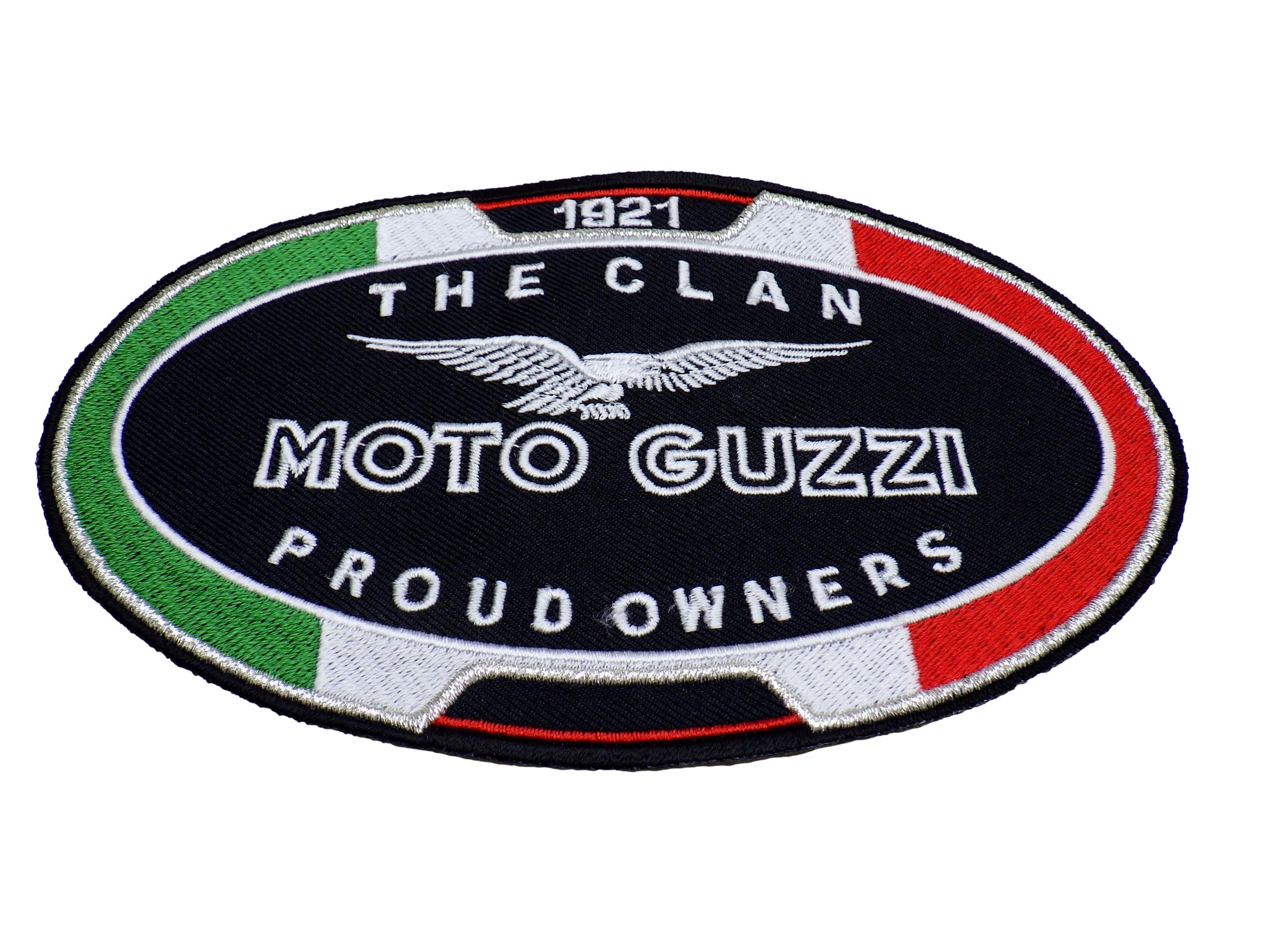 MOTO GUZZI THE CLAN TRICOLOR PROUD OWNERS ワッペン パッチ モトグッチ 145mm×92mm