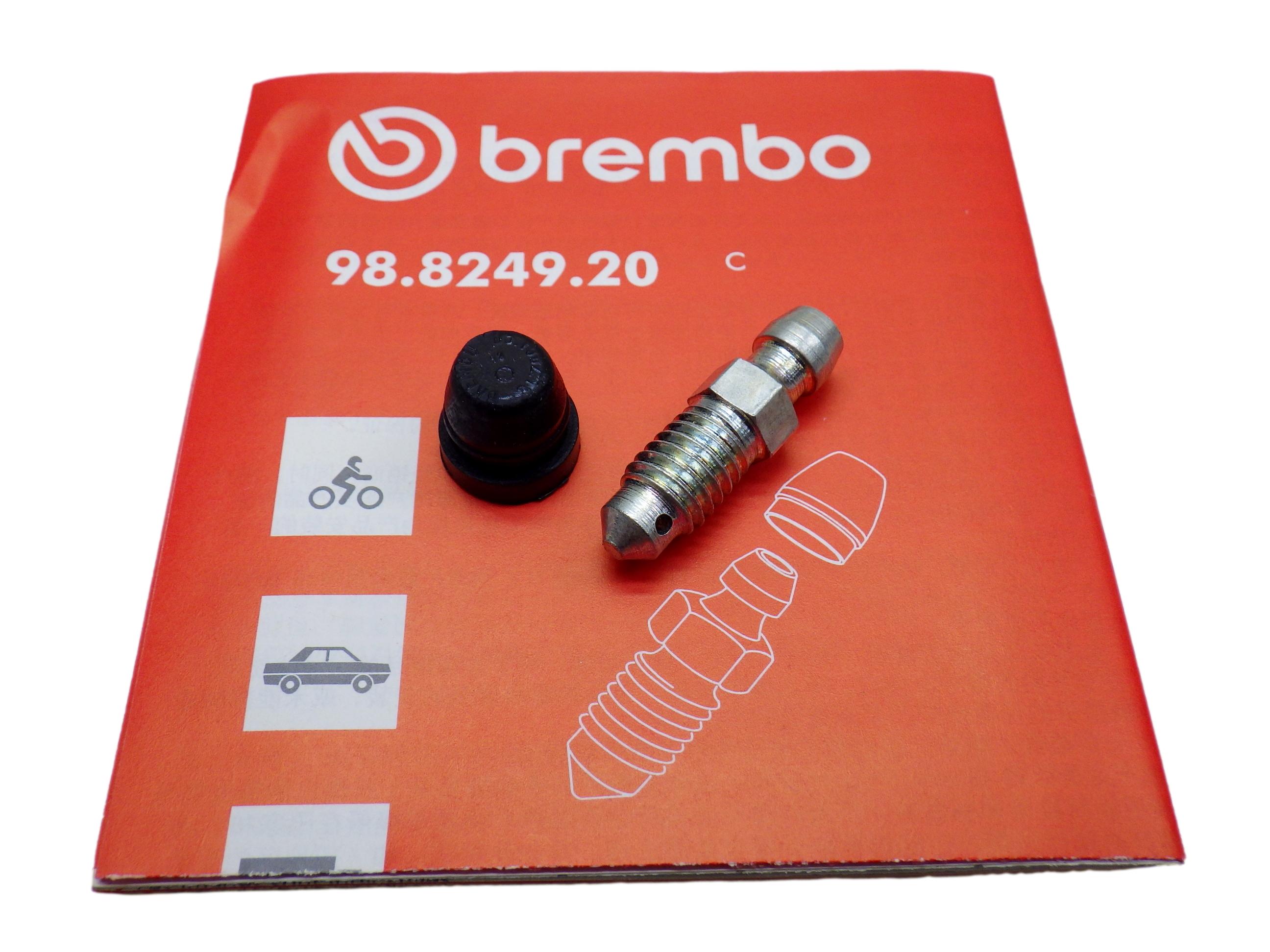 ブレンボ エア抜 ブリーダースクリュ M8 1.25mm キャップ付 ニップル ドゥカティ モトグッチ