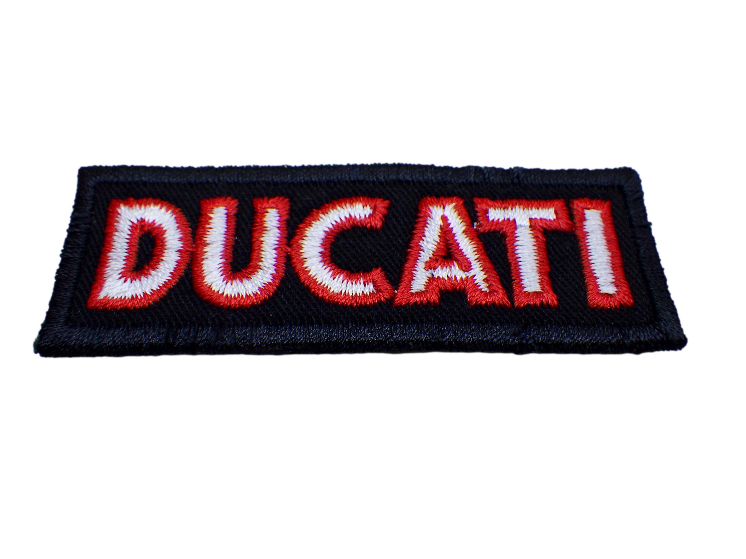 DUCATI OLD LOGO RED/BLACK ワッペン パッチ 旧ロゴ 刺繍ワッペン ドゥカティ
