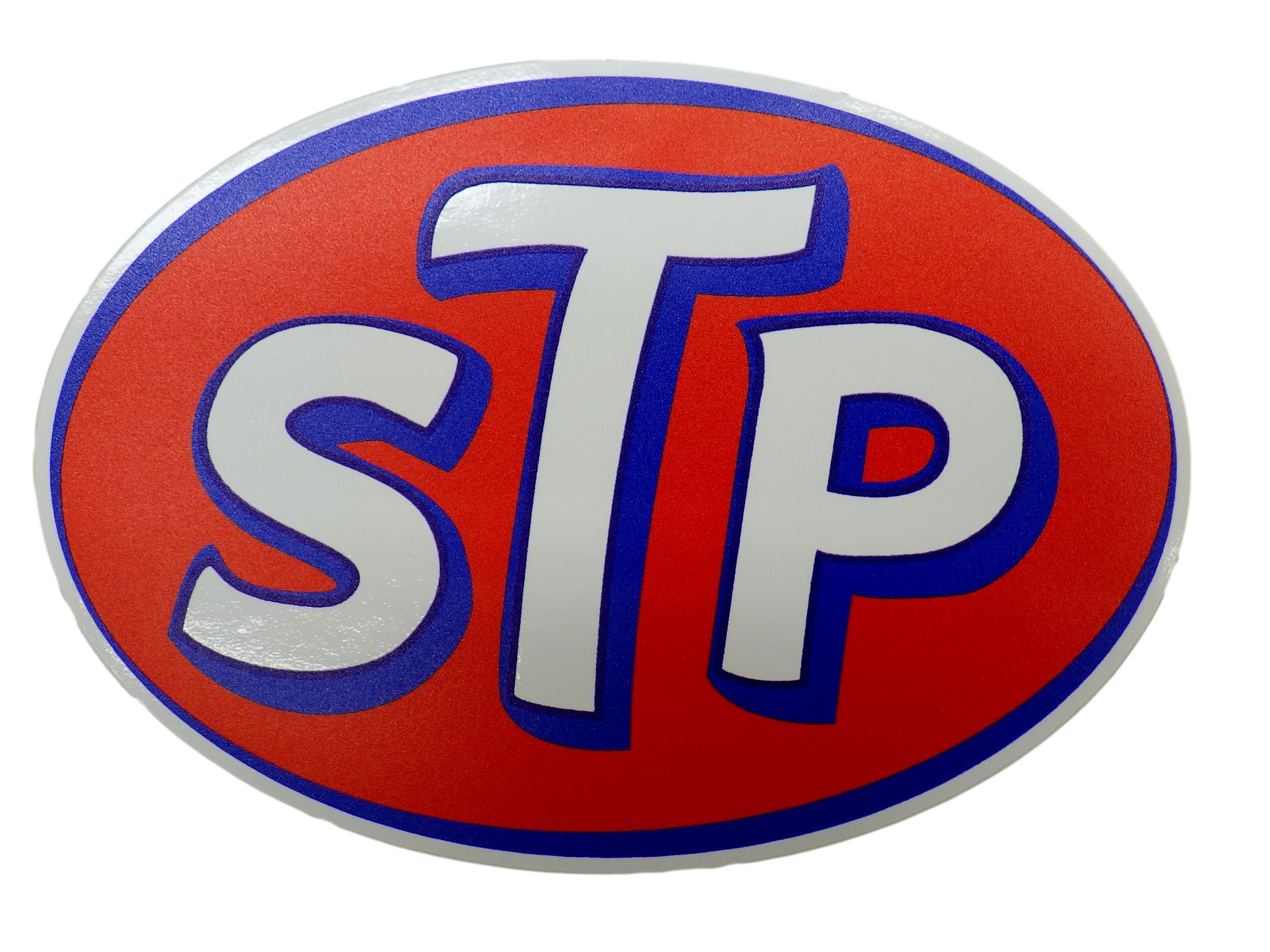 STP ヴィンテージ ロゴ ステッカー 110×80mm オーバル レトロ ガレージ