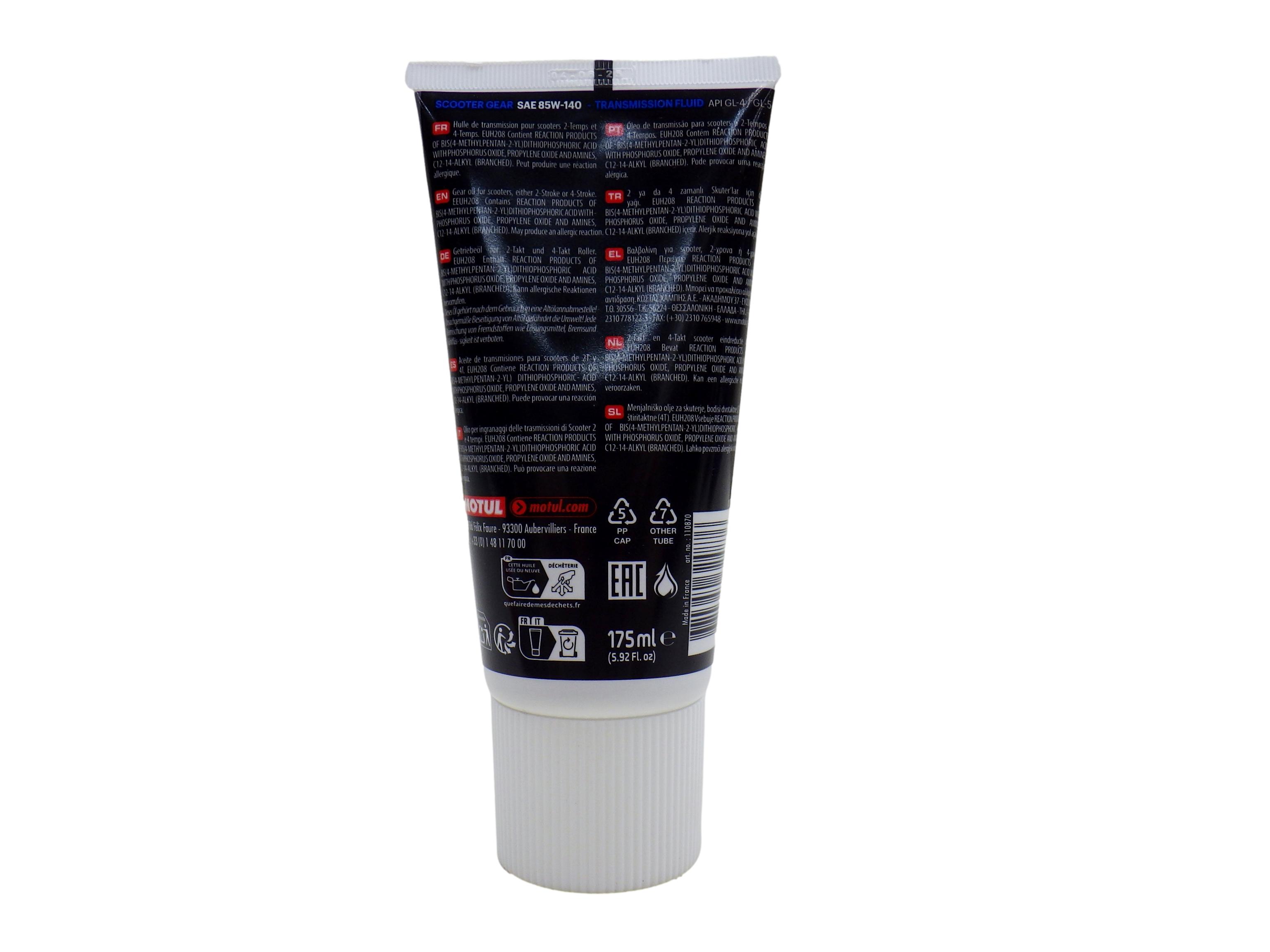 MOTUL SCOOTER GEAR 85W-140 175ml ギアオイル モチュール GL-4 GL-5 デフオイル ...