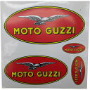 モトグッチ OVAL ステッカー RED 4ピース ステッカー MOTO GUZZI